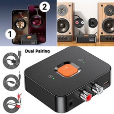 Bluetooth 6.0 Receiver for Home Stereo AUX Adapter with AUX 3.5mm/RCA Long Range picture