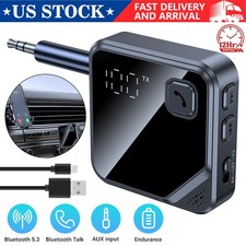 Bluetooth V5.4 Transmitter Receiver 2-IN-1 Wireless Audio 3.5mm Jack Aux Adapter picture