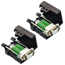 2PCS DB9 Female Solderless RS232 Terminal Breakout Connector picture