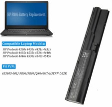 PR06 633805-001 Battery for HP Probook 4530s 4330s 4430s 4440S 4540S 58WH 11.1V picture