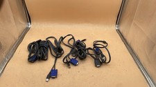 USB VGA KVM Combo Cable 2-in-1 KVM Switch Connection Cable Units Lot of 4 picture