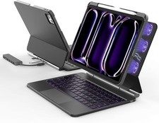 iPad Pro 11” M5/M4 2026 Magnetic Keyboard Case 7-Color Backlight With Trackpad picture
