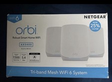NETGEAR Orbi AX5400 RBK763S Tri-Band Mesh WiFi 6 Router 5400Mbps 3-Pack picture