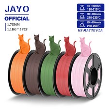 JAYO High Speed PLA Matte 3D Printer Filament 1.75mm 5 Rolls 1.1KG/Roll picture