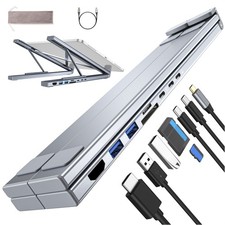 USB C, Laptop Docking Station Stand, USB C, Tablet Stand, 8 In 1 USB C, Hub, 2 picture