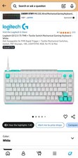 Logitech G512 X 75 Wired Mechanical RGB Illuminated Keyboard QWERTY White/Green picture