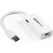 StarTech USB31000SPTW USB 3.0 Gigabit Ethernet Adapter - White picture