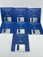 1992 Amiga Historyline 1914-1918 Complete Floppy Disks 1-7 VTG PC Untested picture