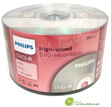 100 PHILIPS Blank 16X DVD-R DVDR Branded Logo 4.7GB Media Disc picture