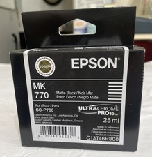 GENUINE EPSON #770 Matte Black INK T46R8 SURECOLOR SC-P700 25ml Sealed picture