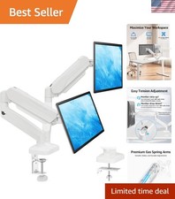 Ergonomic Dual Monitor Arm - Adjustable, Full Motion Monitor Mount for 27-32