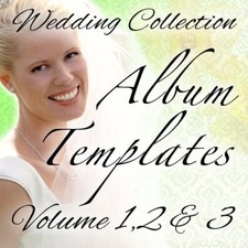 WEDDING ALBUM TEMPLATES VOL.1 2 & 3 FOR PHOTOSHOP CS, CS2, CS3,CS4, CS5, CS6, CC picture