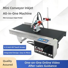 Mini Conveyor Inkjet Printer All-in-One Date Batch QR Code Tabletop Coding picture