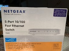 Netgear FS 605 5 Port 12/100 Fast Ethernet Switch, New In Sealed Box picture