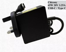 Chicony 65W 20V 3.25A USB-C Charger Type C Adpater for MSI Summit E13 UK Plug picture