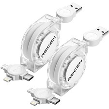 3 in 1 Retractable Multi Charging Cable, 2Pack Multi Fast Charging Cord picture