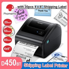 Phomemo D450BT 4x6 Wireless Shipping Label Printer with free thermal label tape picture