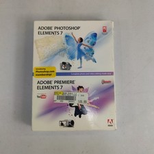 Adobe Photoshop Elements 7 & Premiere Elements 7 Complete 2 Disc CD-Rom Software picture