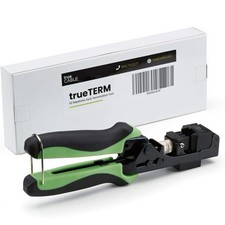 New - RJ45 Keystone Jack Crimping Punch Down Tool 90° EZ Cat5e Cat6 Cat6A picture