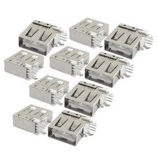 10 Pcs USB Type A Standard Port Female Side Solder Soldering Jacks Connector picture