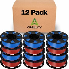 Creality Ender 3D Printer PLA Filament 1.75mm 12 Roll Bundle - 6 Red / 6 Blue picture