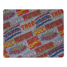 HQ1 MARVEL COMICS LOGOS Spider-Man Wolverine HULK CAP  MOUSE PAD 9 X 7inch USA picture