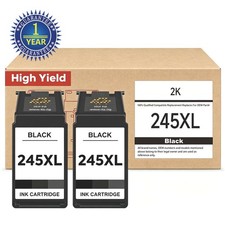 2PK PG-245XL Black Ink Cartridge Compatible for Canon PG245 XL MG2525 3022 MX490 picture