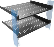 1U Vented Server Rack Shelf Depth Adjustable 14-17