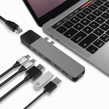 Hyper Drive USB C Hub 6-in-2 Multiport Adapter for MacBook Pro picture