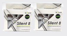 New Lot of 2 Gelid Silent 8 80mm Low Speed Optimized Silent Case Fan picture