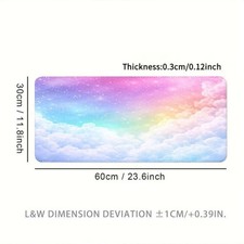 Extra Large Non-Slip Rubber Mouse Pad Featuring Dreamy Clouds And a Starry Sky picture