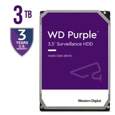 WD Purple 3TB Internal Hard Drive 128MB 5400 RPM Surveillance HDD 3.5