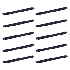 RackPath 10 Pack 1U Blank Rack Mount Panels Black Steel 19in Server Cabinet picture