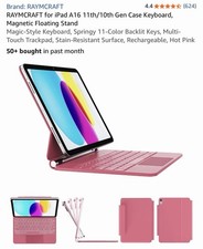 RAYMCRAFT for iPad A16 11th/10th Gen Case Keyboard, Magnetic Floating Stand picture