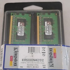 Kingston KVR533D2N4K2/512 512MB PC2-4200 DDR2 DIMM Kit 2x256MB 240-Pin picture