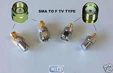 4pc/set RF coaxial adapter connector Kit F TV Male Female to SMA Male Female picture
