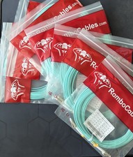7x RamboCables OM3 LC-LC Fiber Optic Cable 10M 33FT Duplex 50/125 LSZH picture
