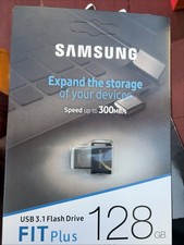 BRAND NEW Samsung Bar Plus 128Gb USB 3.1 Flash Drive Titan Gray 300MB/s picture
