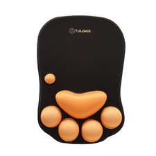 Black Cat Paw Mouse Pad Silicone Wrist Rest NonSlip 11.55x7.8x0.99 Inch Desk picture