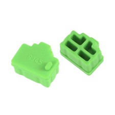 20pcs RJ45 Silicone Protectors Ethernet Hub Port Anti Dust Cap Cover, Green picture