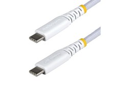 StarTech.com 6in (15cm) White USB-C Charging Cable, 60W (3A) PD, Dual-Layer Brai picture