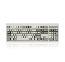 PERIBOARD-106M Full-Size USB Wired Retro Ergonomic Keyboard 104-Key Beige picture