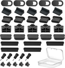 40PCS USB Port Cover Silicone Dust Plugs for Computer, Camera, HDMI, USB C &More picture