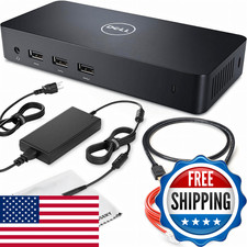 Crossery Dell D3100 Docking Station Bundle - Dual Monitor Usb 3.0 Ultra Hd/4K picture