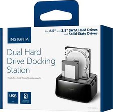 Insignia - 2-Bay Hard Drive HDD docking station - NS-PCHDEDS19 Open Box picture