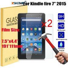 2Pc For Amazon Kindle Fire 7 HD8 5th 7th Premium Tempered Glass Screen Protector picture