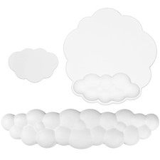JIKIOU Ergonomic Cloud Mouse Pad & Keyboard Wrist Rest & Cup Medium, 01white picture
