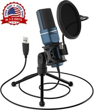 Microfono Condensador USB Para PC Laptop Videoconferencia Podcast Streaming Zoom picture