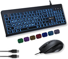 X9 Performance Wired Keyboard and Mouse Combo - Large Print Backlit Keys picture