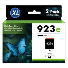 923XL 923e Black Color Ink Compatible for HP 923 OfficeJet 8120 8130 Printer LOT picture